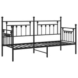 Daybed Frame Black 80 x 200 cm Steel 42002657