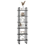 ZNTS Storage Shelf Grey 60x30x210 cm Engineered Wood 806519