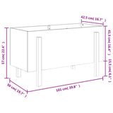 Garden Raised Bed 101x50x57 cm Solid Wood Douglas 825217