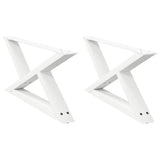 Coffee Table Legs 2 pcs White 70x cm Steel 4012693