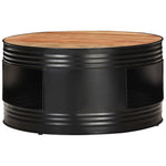 ZNTS Coffee Table Black 68x68x36 cm Solid Acacia Wood 321933