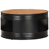 ZNTS Coffee Table Black 68x68x36 cm Solid Acacia Wood 321933