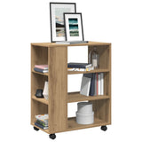 Rolling Cabinet Artisan Oak 60x35x75 cm Engineered Wood 856657