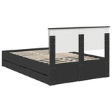 Bed Frame with Drawer Black 120 x 200 cm Engineer Wood 3410722