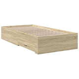 Bed Frame Sonoma oak Engineered wood 100x200 cm Bed Frame 3280421
