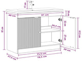 Bathroom Furniture Set Grey Sonoma 78.5 x 37.5 x 81 cm 3404160