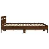 Bed Frame without Mattress Brown Oak 200x200 cm 3207398