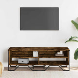 TV Cabinet Smoked Oak 122x34x41 cm Engineered Wood 848571