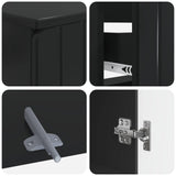 2 Piece Bathroom Cabinet Set ZWOLLE Black Engineered Wood 3417514