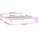 Bed Frame without Mattress Black 180x200cm Super King Faux Leather 349900