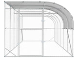 Against Wall Chicken Coop Silver 600 x 200 x 215 cm 3434742