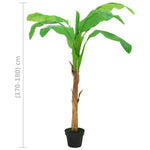 ZNTS Artificial Banana Tree with Pot 180 cm Green 336314