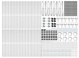 Ground Spike Fence Post 52 pcs Silver Powder-Coated Steel 3350212