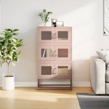 ZNTS Highboard Pink 68x39x123 cm Steel 853351