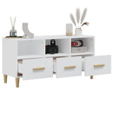 TV Cabinet White 102x36x50 cm Engineered Wood 812600