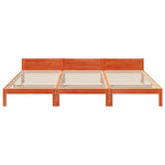 Family Bed Frame No Mattress Wax Brown 240x200 cm Solid Wood Pine 3324573