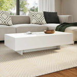 ZNTS Coffee Table High Gloss White 244021