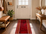 Runner Rug FLORNES Woven Red PP 7 mm 42057242