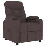 Massage Chair Dark Brown Fabric 339097