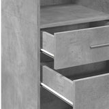 Highboard Concrete Grey 40x42.5x124 cm Engineered Wood 846162