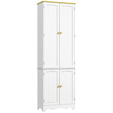Freestanding 4-Door Kitchen Cupboard, Storage Cabinet Organizer with 4 Shelves, White T3398P342367