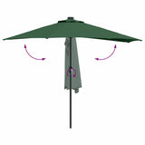 Garden Parasol Green 294 x 150 x 224 cm Polyester and Steel 42003268