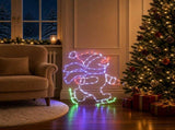 LED Sign Skating Santa LOVIISA 120 LEDs Multicolour 53 x 70 cm 42053441