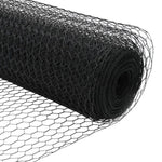 ZNTS Hexagon Fence Grey 0.4x100 m Steel 42005590