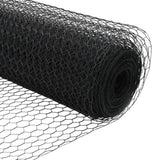 ZNTS Hexagon Fence Grey 0.4x100 m Steel 42005590