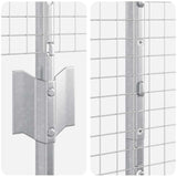 Welded Wire Fence with Posts 25 x 1.5 m Galvanised Steel Silver 3336375
