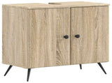 2 Piece Bathroom Cabinet Set BREDA Sonoma Oak Engineered Wood 3418046