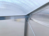 6 x 4ft Lean to Wall Polycarbonate Greenhouse Aluminium Walk-in Garden Greenhouse with Adjustable T3398P377633