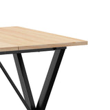 Dining Table X-Frame 70x70x75 cm Solid Wood Pine and Steel 3282693
