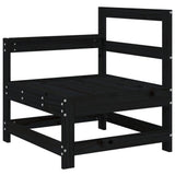 Garden Corner Sofas 2 pcs Black Solid Wood Pine 825510