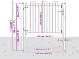 Fence Gate HORST 100 x 100 cm Metal Black Lockable 42034054
