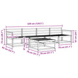 Outdoor Sofa Set 5 pcs Natural Solid Acacia Wood 3367147