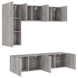 5 Piece TV Wall Units Grey Sonoma Engineered Wood 3216469