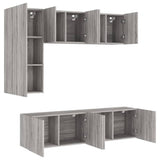 5 Piece TV Wall Units Grey Sonoma Engineered Wood 3216469