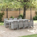 Garden Dining Set 9 pcs White Polypropylene 3378742