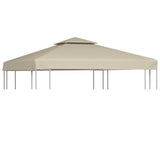 Cover For Pavilion Beige Polyester with PVC coating 3x3 metres 40875