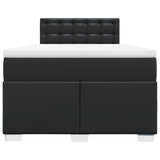 Box Spring Bed with Mattress Black 120x200 cm Faux Leather 3286116