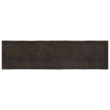 Table Top Dark Brown 200x50x cm Treated Solid Wood Live Edge 364048