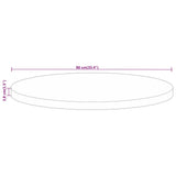 Table Top 90x3.8 cm Round Solid Wood Rough Mango 370016