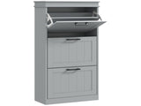 Three-Drawer Minimalistic Shoe Cabinet - Grey T3398P423895