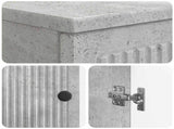 3 Piece Bathroom Cabinet Set EDE Concrete Grey Engineered Wood 3417417
