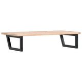 Basin Shelf Wall Mounted Steel and Solid Wood Oak 3302387