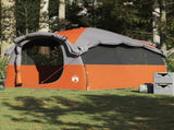Family Tent Tunnel 6-Person Grey and Orange Waterproof 4009574