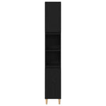 Bathroom Furniture Set with Drawer 3 pcs Black 30 x 30 x 180 cm 3333086