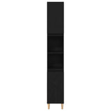 Bathroom Furniture Set with Drawer 3 pcs Black 30 x 30 x 180 cm 3333090