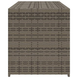 Garden Storage Box Grey 283L Poly Rattan 365314